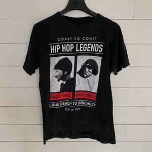 Snoop Dogg Biggie Smalls Hip Hop Legends Long Beach to Bkln Mens Med T-Shirt